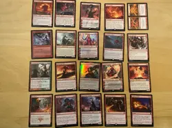 Magic The Gathering Lot Of 20 Red Cards Including Rares and Mythics NM - Image 1