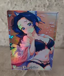 shinobu Trading Card Waifu Goddess Story Anime Girl holo Karte Manga Full Art - Image 1