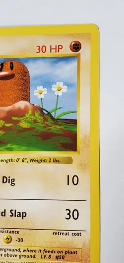 SHADOWLESS BASE SET DIGLETT VINTAGE 1999 47/102 Pokemon Card Game Rare Original - Image 3