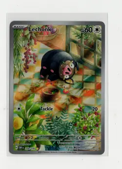 Lechonk Pokemon TCG Sv03: Obsidian Flames Holo Illustration Rare Card 209/197 NM - Image 1