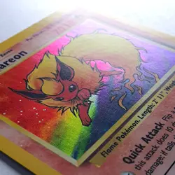 Flareon 3/64 Holo Rare Jungle WOTC LP Pokemon Card - Image 2