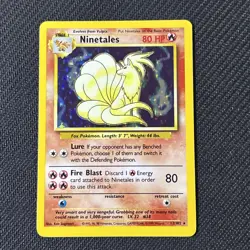 Ninetales 012/102 Base Set Holo Pokemon Card TCG LP/MP - Image 1