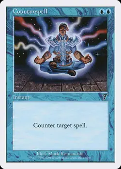 Counterspell 7th Edition HEAVILY PLD Blue Common MAGIC GATHERING CARD ABUGames - Image 1
