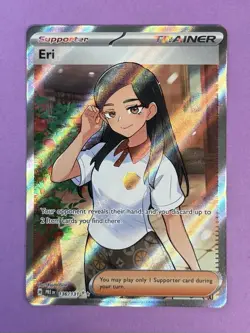Pokemon Eri Full Art Trainer Prismatic Evolutions SV Ultra Rare Card 136/131 - Image 3