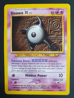 Unown [X] 30/105 - Neo Destiny Set - Pokemon Card - Lightly Played - Image 1