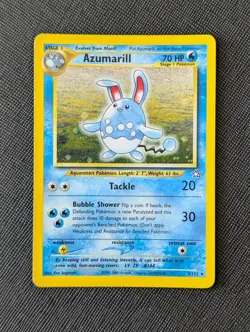 Azumarill Holo Neo Genesis 2/111 Pokemon Card 2000 - Vintage WOTC Era - Mint - Image 1