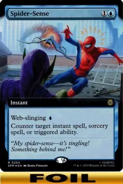 1x - Spider-Sense - FOIL EXTENDED ART #254 - Marvel's Spider-Man - NM MTG - Image 1