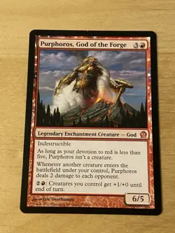 Magic The Gathering- Purphoros, God of the Forge Theros Beyond Death NM - Image 1