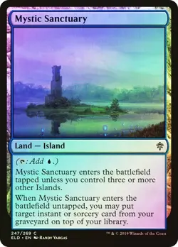 Throne of Eldraine MTG Foil Mystic Sanctuary Magic - Image 1
