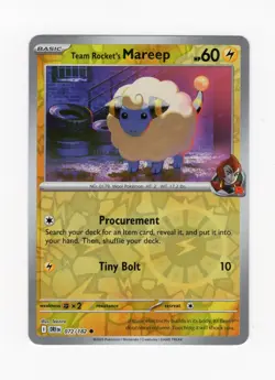 Team Rocket's Mareep Common Reverse Holo Pokemon TCG Destined Rivals 72/182 NM - Image 1