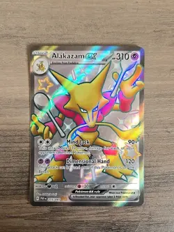 Pokemon TCG Alakazam ex 215/091 Paldean Fates Shiny Full Art Ultra Rare NM - Image 1
