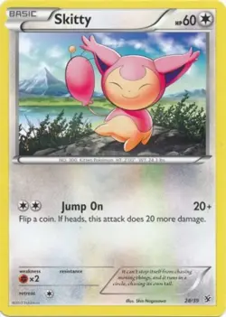 Moderately Played Skitty - 28/39 Pokemon Kalos Starter Set - Image 1