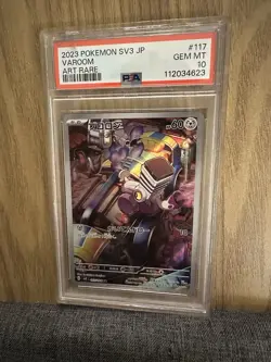 2023 Pokemon Japanese SV3-Ruler of the Black Flame Art Rare #117 Varoom PSA 10 - Image 1