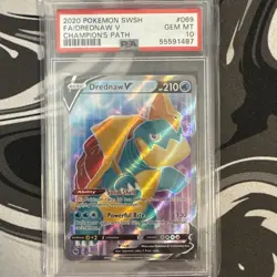 2020 Pokemon SWSH Drednaw V #69 Champions Path PSA 10 GEM MINT - Image 1