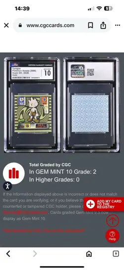 Pokemon Amada 2000 Super DX -D226 Gold Tyrogue Sticker CGC 10 - Image 5