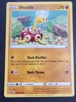 Pokemon Vivid Voltage Shuckle Uncommon Card 085/185 NM - Image 1