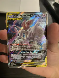 Mewtwo & Mew GX - SM191 - Pokemon Sun & Moon Promo Ultra Rare Card NM - Image 1