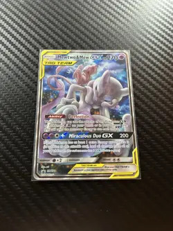 Mewtwo & Mew GX Tag Team 2019 English Black Star Promo Pokemon Card Ungraded - Image 1