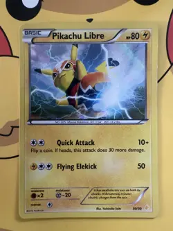 PIKACHU LIBRE & Suicune Trainer Kit POKEMON Holo 2016 Trading Card 30/30 - Image 1