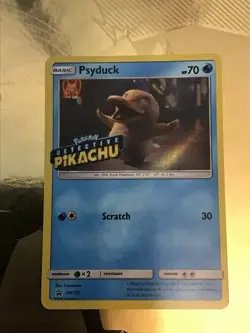 Psyduck SM199 Holo Detective Pikachu Stamp Black Star Promo Pokemon Card - Image 1