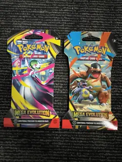 2 Pack Pokemon Mega Evolution Sleeved Booster Packs TCG Trading Card Game Sealed - Image 1