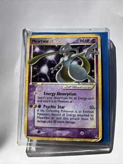 Damaged Gold Star Mewtwo Pokemon Card - Image 2