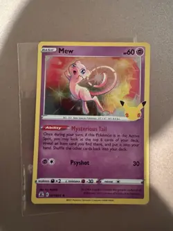 Pokemon Mew TCG Holo Rare Card Celebrations 011/025 NM Condition - Image 1