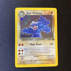 Pokemon Dark Machamp TCG Team Rocket Holo Card 10/82 Excellent NM Condition - Image 1
