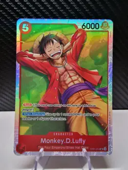 ST21-014 Monkey.D.Luffy : Super Rare Foil English One Piece TCG Card : ST21: Sta - Image 1