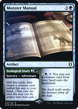 FOIL Monster Manual [Battle for Baldur's Gate Promos] M/NM MTG Magic - Image 1