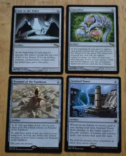MTG 4x Rare Artifact Gate to the Aether, Sentinel Tower, Timeshifter & More - Image 1