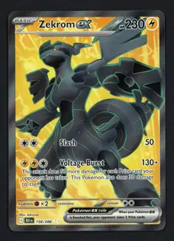 Zekrom ex 158/086 Black Bolt Secret Rare Pokemon TCG - Image 1