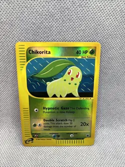 Pokemon Chikorita 99/165 Expedition Base Set Reverse Holo Near Mint - Image 1