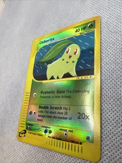 Pokemon Chikorita 99/165 Expedition Base Set Reverse Holo Near Mint - Image 3