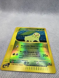 Pokemon Chikorita 99/165 Expedition Base Set Reverse Holo Near Mint - Image 4