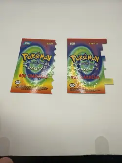 1999/2000 Topps Pokemon Evolution Die-Cut Lot - Charizard #06 & Alakazam #65 - Image 2