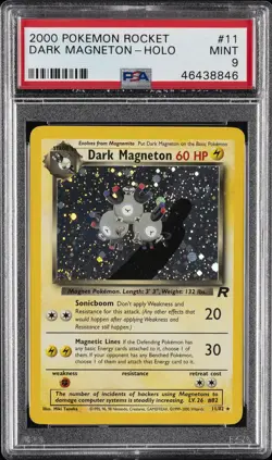 2000 POKEMON ROCKET #11 DARK MAGNETON-HOLO PSA 9 - Image 1