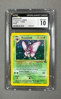 Pokemon Venomoth HOLO GEM MINT 10, 1999 Jungle, 13/64 - Image 1