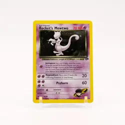 Rocket's Mewtwo - 14/132 Gym Challenge Unlimited Holo Rare SWIRL Pokemon - HP - Image 1
