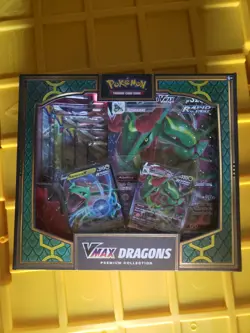 Pokemon 2022 Vmax Dragons Premium Collection Featuring- Rayquaza Vmax / V - Image 1