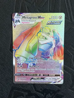 Pokemon TCG Metagross VMAX (Secret) 208/198 Swsh06: Chilling Reign Holo - NM - Image 3