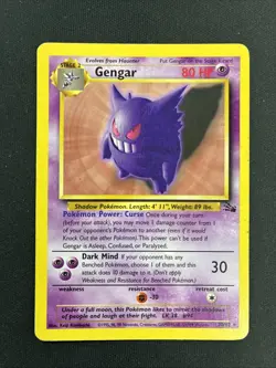 Pokemon TCG Gengar 20/62 Fossil Non-Holo Rare LP - MP - Image 1
