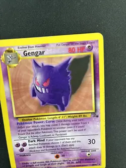 Pokemon TCG Gengar 20/62 Fossil Non-Holo Rare LP - MP - Image 2