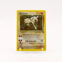 Hitmonlee - 7/62 Fossil Unlimited Holo Rare Pokemon - HP - Image 1