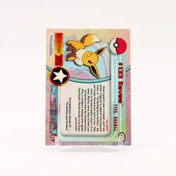 Eevee - TV #133 2000 Topps Pokemon Rainbow Holo Foil Animation Series - LP/MP - Image 2