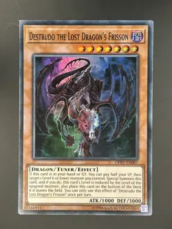 YUGIOH DESTRUDO THE LOST DRAGON'S FRISSON SUPER RARE NEAR MINT OP07-EN007 - Image 1