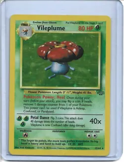 Holo Vileplume 15/64 Jungle Set Pokemon Card - Near Mint - Image 1