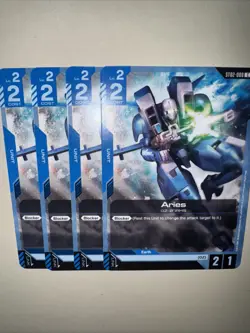 Gundam TCG Wings Of Advance ST02-008 Aries X4 Playset CCG Card Game English - Image 5
