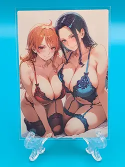 Nami and Robin One Piece - ACG Anime Girl Doujin Waifu DIY Card - Image 1