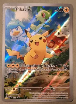 Pikachu SVP 027 Pokemon TCG S&V Paldea Evolved Black Star Promo Card - Image 2